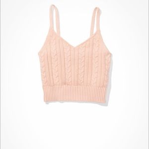 American Eagle Cable Knit Crop Top Bralette